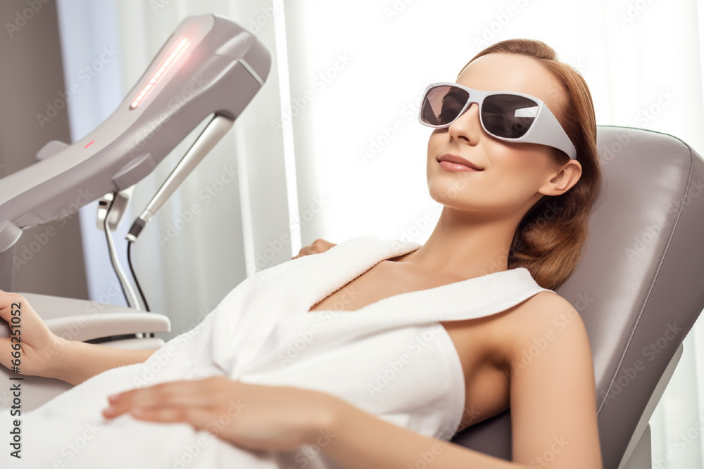 Beauty people, technology and health concept Beauty people, technology and health concept