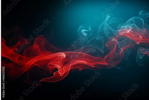 Abstract red smoke on dark background. Vector illustration for your design.