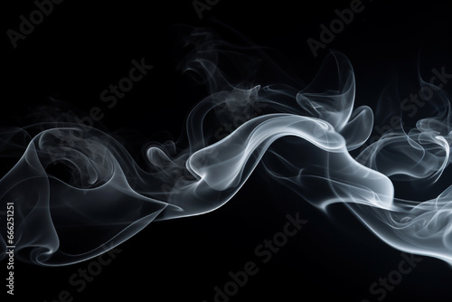 Abstract red smoke on dark background. Vector illustration for your design.