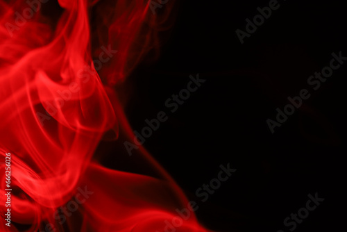 Red smoke on a dark background  colourful abstract  red fog  minimalistic background