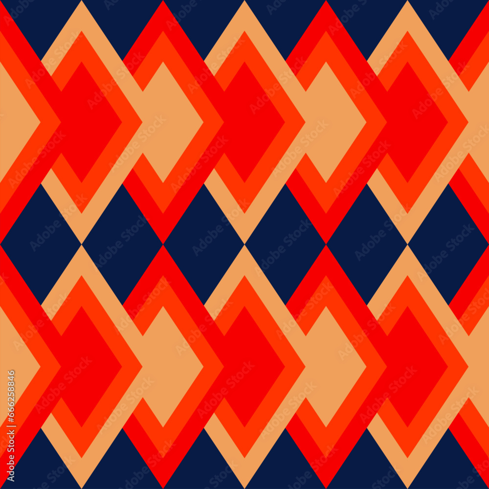 Obraz premium Retro geometric seamless pattern vector image