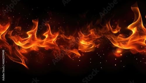 Fire Particles, Flames, Hot Fire Flames