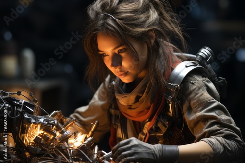 female engineer at work