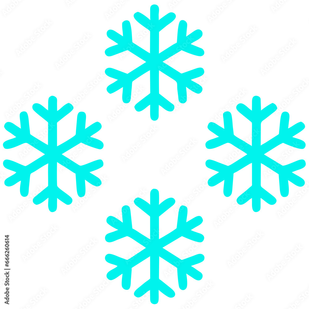 set of snowflakes set of snowflakes