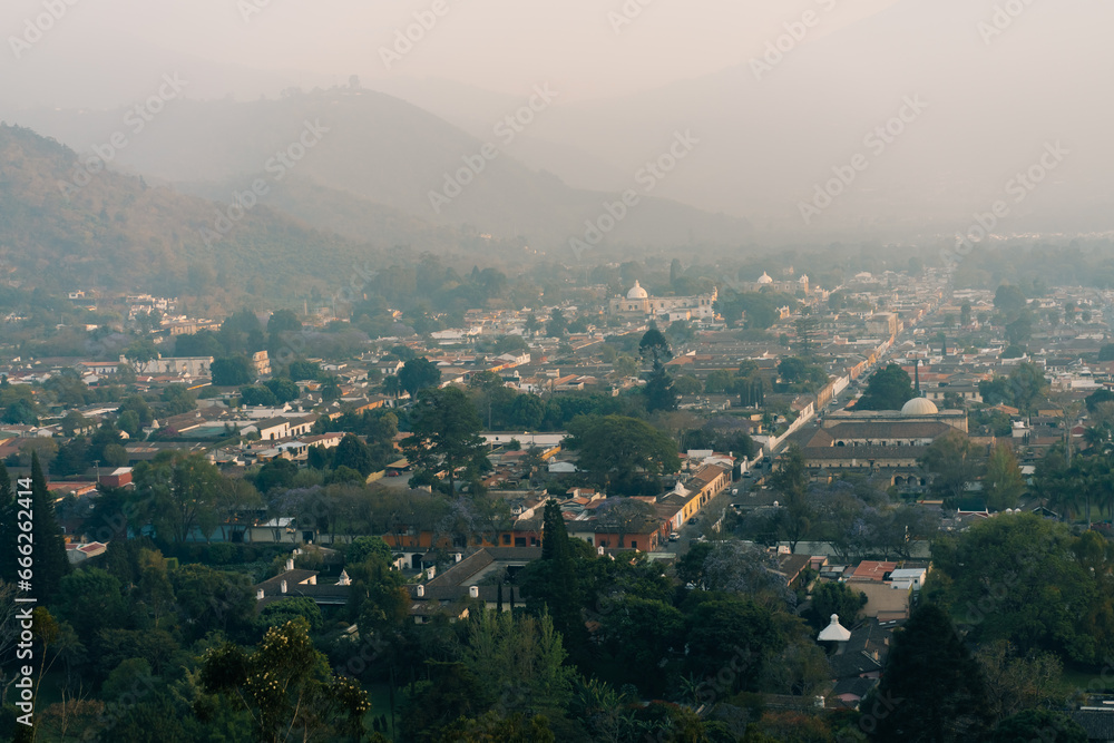Hill of the cross overlooking Antigua, Guatemala.