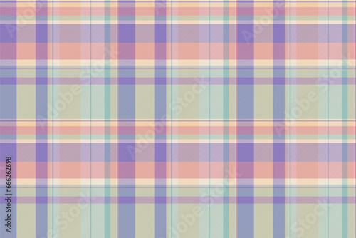 Check textile pattern of tartan plaid vector with a seamless texture fabric background.