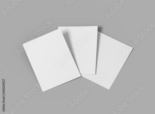 Blank 8.5 x 11 inc flyer render to present your design.