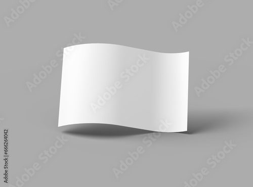 Blank 8.5 x 11 inc flyer render to present your design.