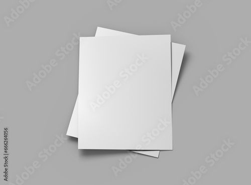Blank 8.5 x 11 inc flyer render to present your design. © DAkreev
