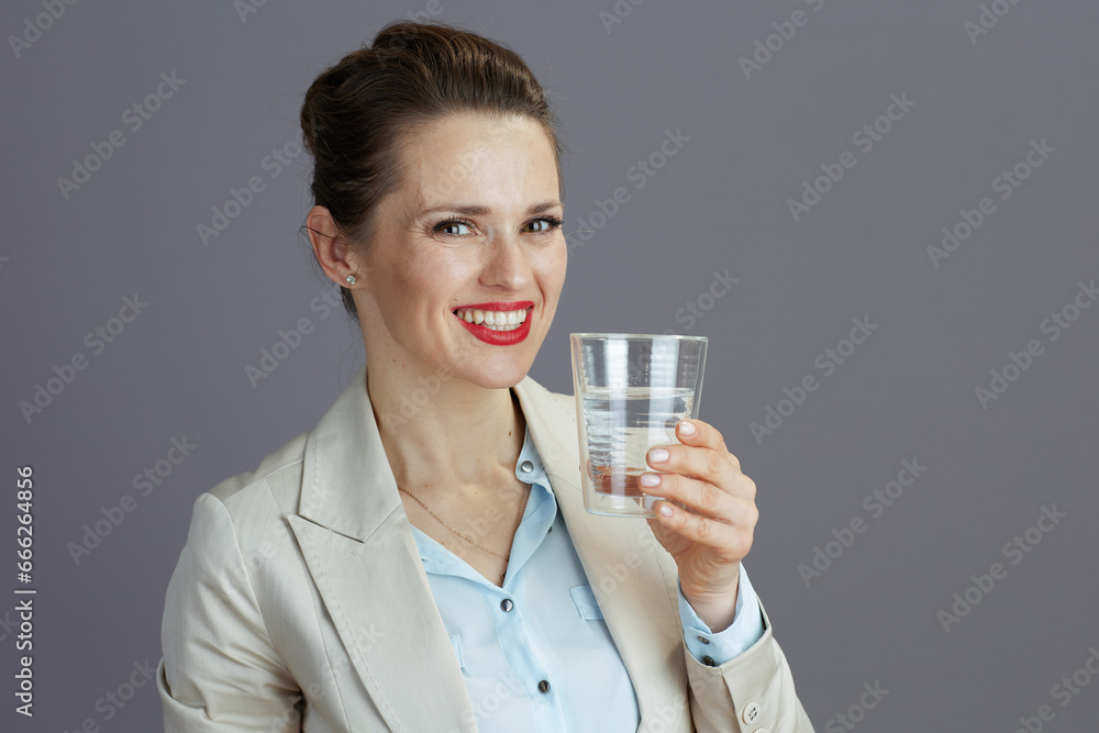 happy stylish business woman in light business suit happy stylish business woman in light business suit