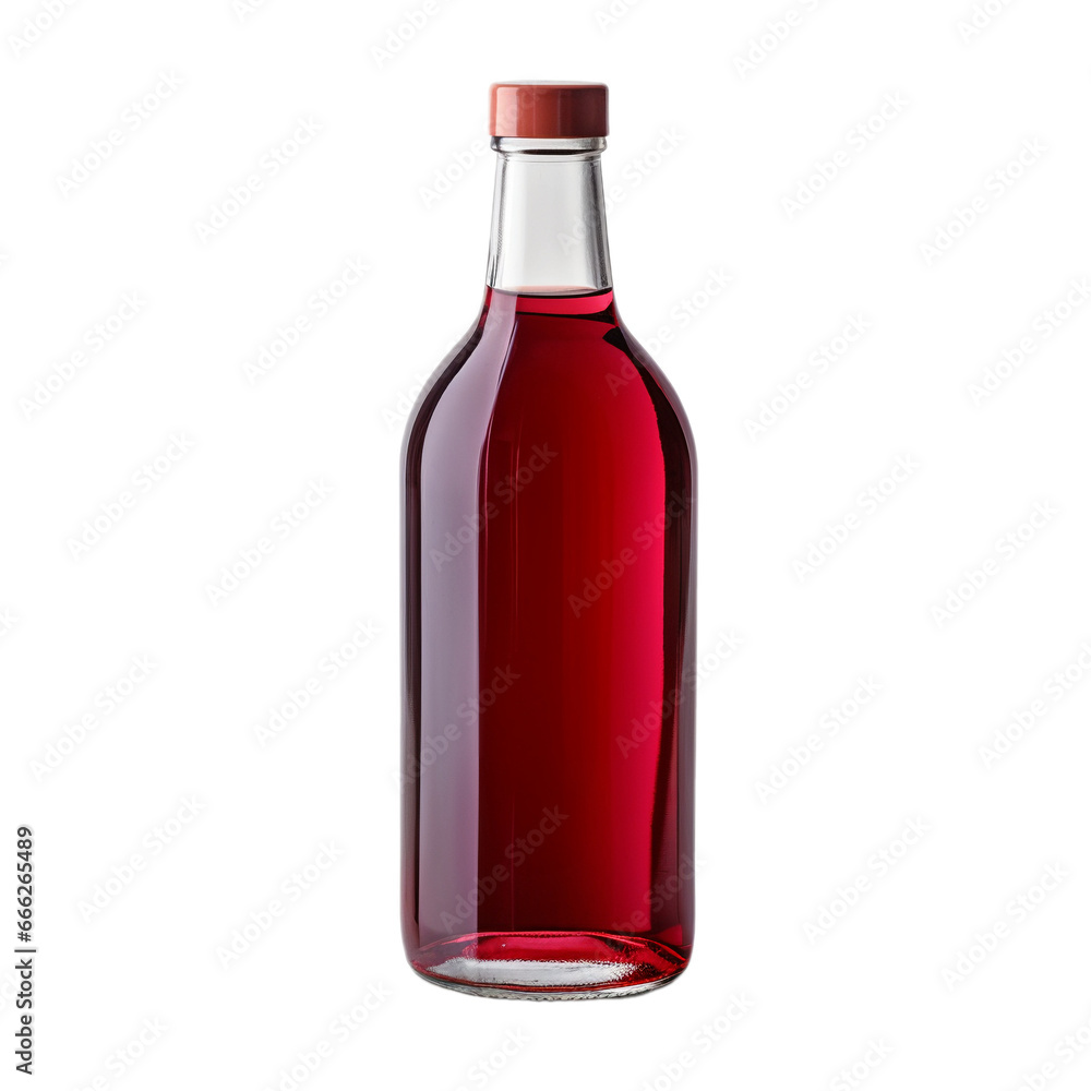 bottle of homemade red wine render isolated on white background, ai generated bottle of homemade red wine render isolated on white background, ai generated