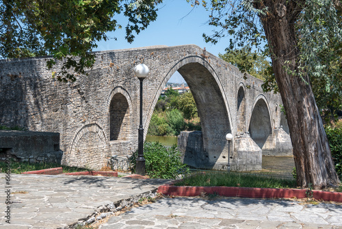 Arta bridge over Arachthos river, Epirus, Greece photo