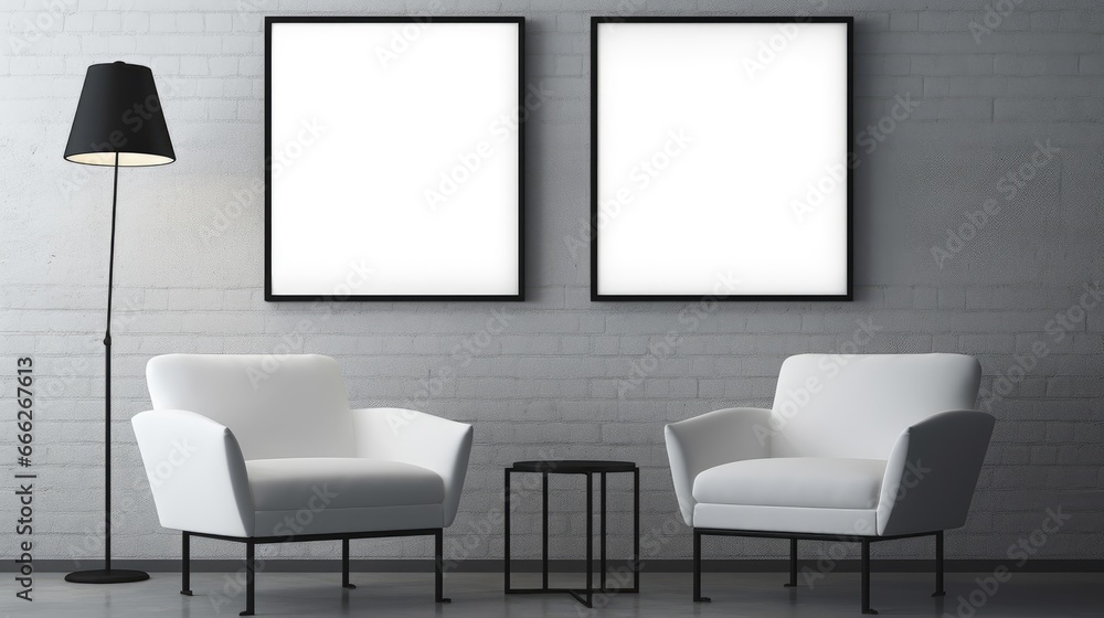 two Blank empty frame poster mockup portfolio living room presentation furniture living room two Blank empty frame poster mockup portfolio living room presentation furniture living room
