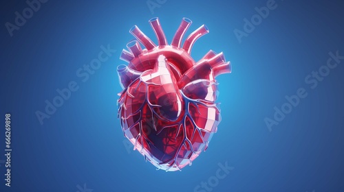 3D illustration of Heart, medical concept. 