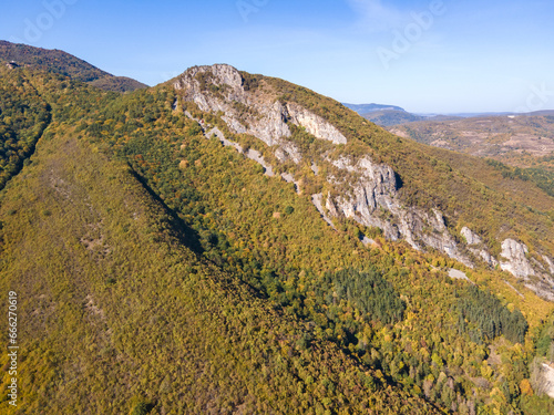 Aerial Autumn view of Balkan Mountains, Bulgaria
