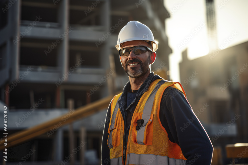 Portrait of a confident construction worker. Portrait of a confident construction worker.