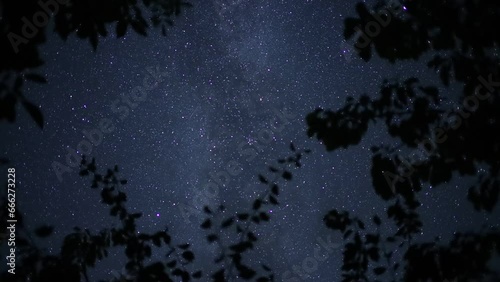 4k timelapse of the night sky with the Milky Way