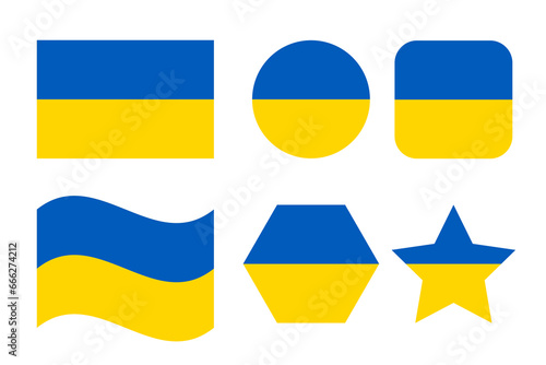 Ukraine flag simple illustration for independence day or election