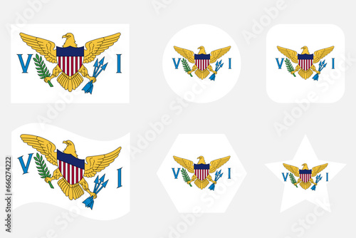 United States Virgin Islands flag simple illustration for independence day or election