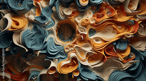 3D abstract art background