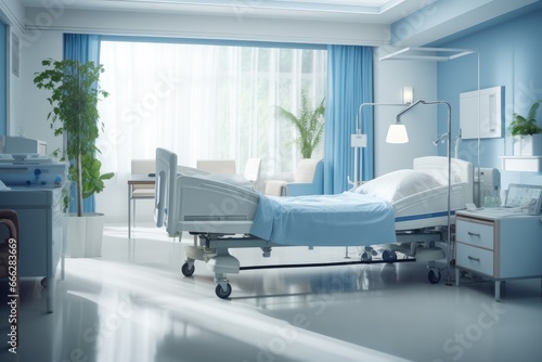 Futuristic Elegance  A Glimpse into the Modern Hospital Room  Blending Innovation with Stylish Comfort.