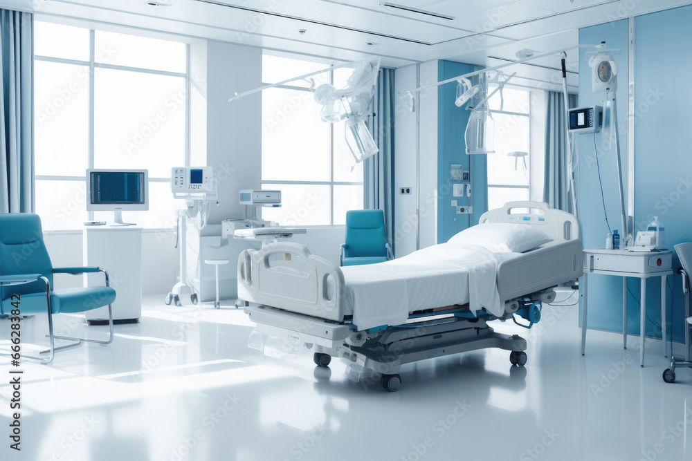 Futuristic Elegance: A Glimpse into the Modern Hospital Room, Blending Innovation with Stylish Comfort. Futuristic Elegance: A Glimpse into the Modern Hospital Room, Blending Innovation with Stylish Comfort.