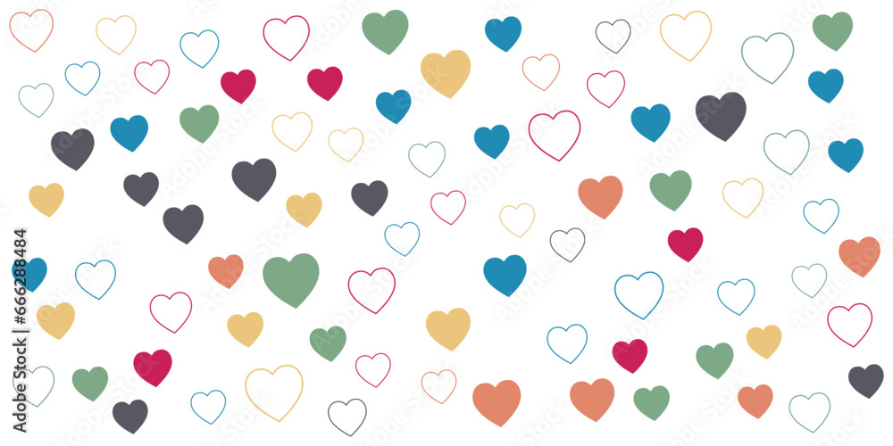Seamless hearts pattern. Vector repeating texture. eps 10
