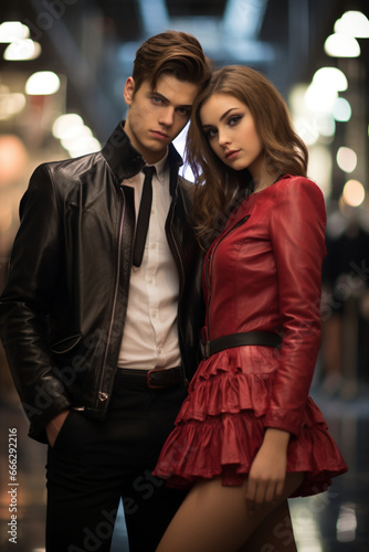 Glamour photoshoot of an 18-year-old couple model