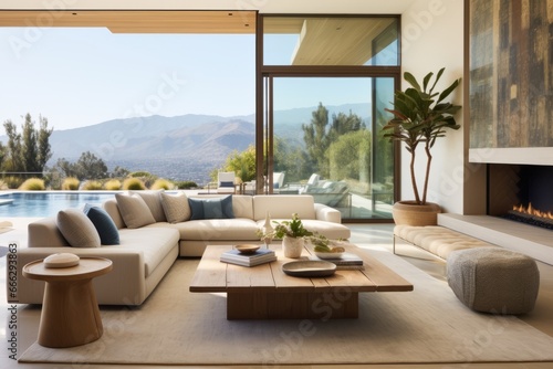 Interior of modern California style home.  © Jeff Whyte