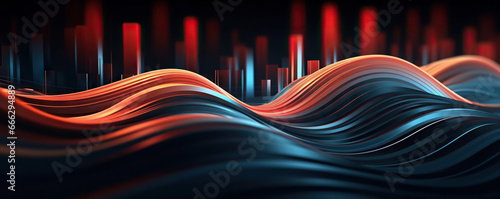 Abstract digital background featuring dynamic lines, vibrant colors and modern technology. Suitable for creative projects related to digital innovations and contemporary design