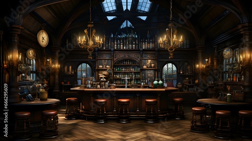 a bar with a traditional classic style