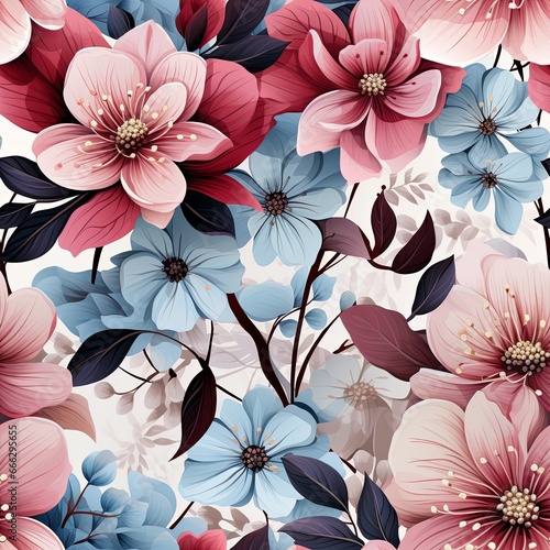 seamless floral Digital Pattern  Flower Texture  Design  Tile 