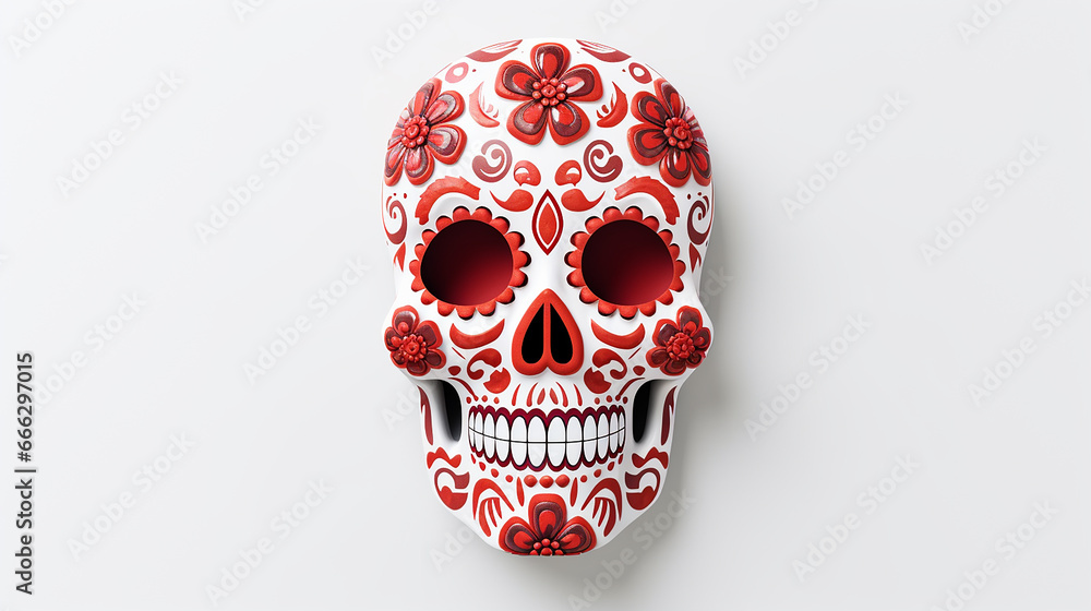 Day of the Dead sugar skull on a light background Day of the Dead sugar skull on a light background
