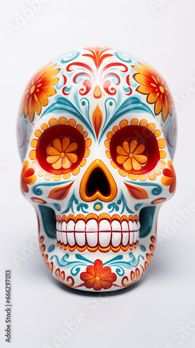 Day of the Dead sugar skull on a light background