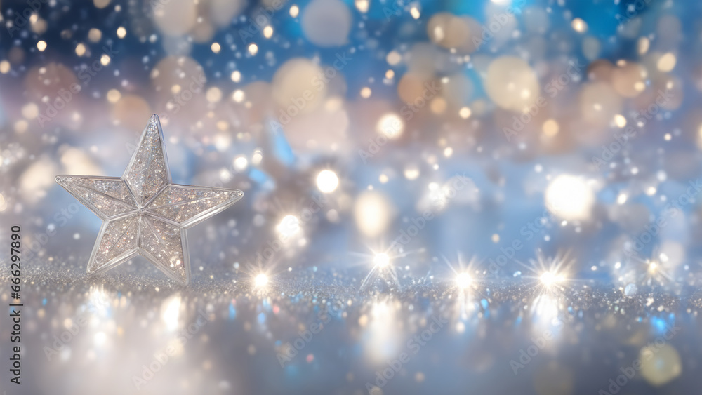 Christmas and New Year 2024 Wallpaper with Bokeh Background, beautiful, elegant sparkly decoration and copy space. Light blue background. Christmas and New Year 2024 Wallpaper with Bokeh Background, beautiful, elegant sparkly decoration and copy space. Light blue background.