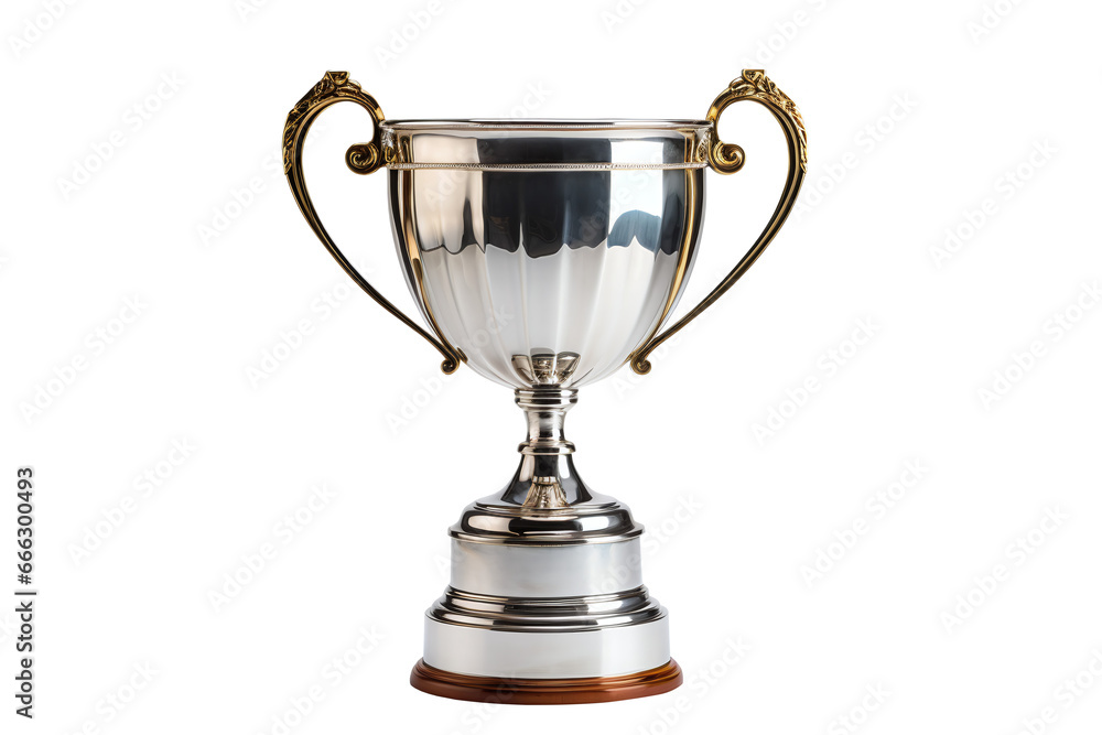 silcer cup isolated on white background. Png file