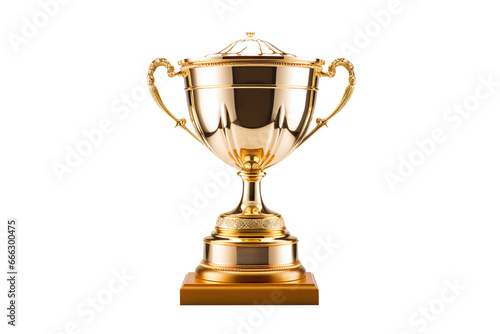 gold cup isolated on white background. Png file