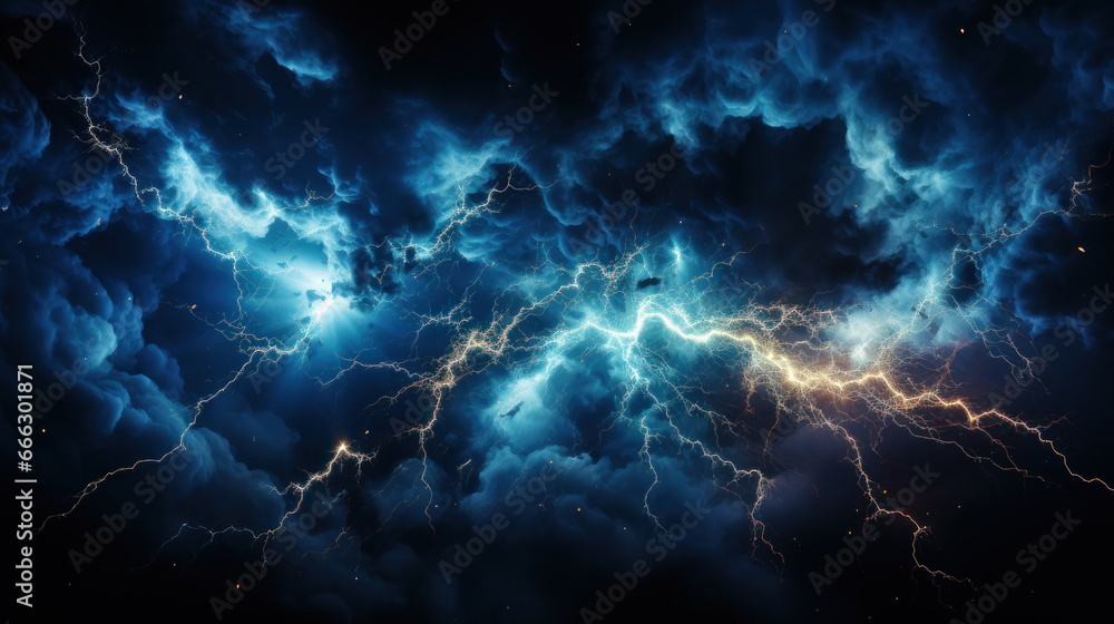 Nature's Electric Dance: Flash of Lightning. Generative AI
