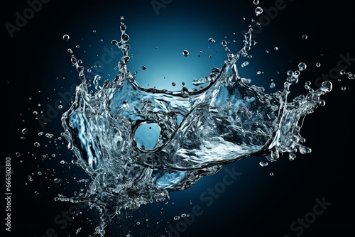 refreshing water splash. Generative AI