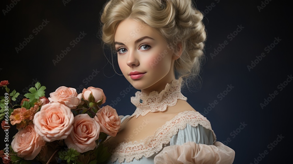 Portrait of beautiful girl UHD wallpaper Stock Photographic Image