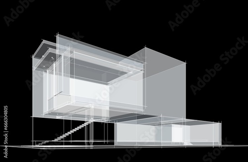 building sketch architectural 3d rendering