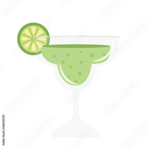 glass of martini with lime