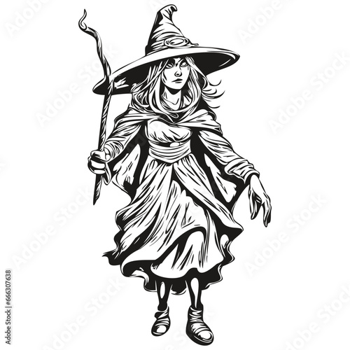 Creepy Hand-Drawn Enchantress