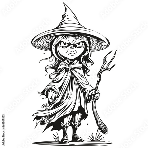 Ethereal Halloween Image of a Scary Enchantress Haunting