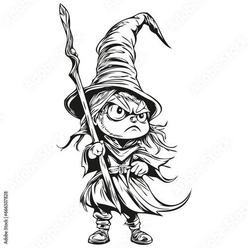 Ethereal Halloween Image of a Scary Enchantress Presence