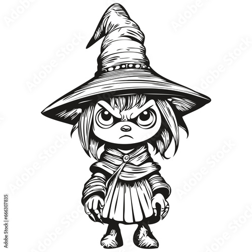 Ethereal Halloween Image of a Scary Enchantress Presence