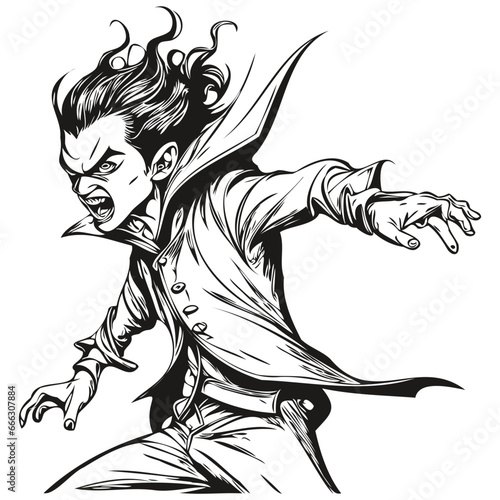 Ethereal Image of a Halloween Count Dracula Presence