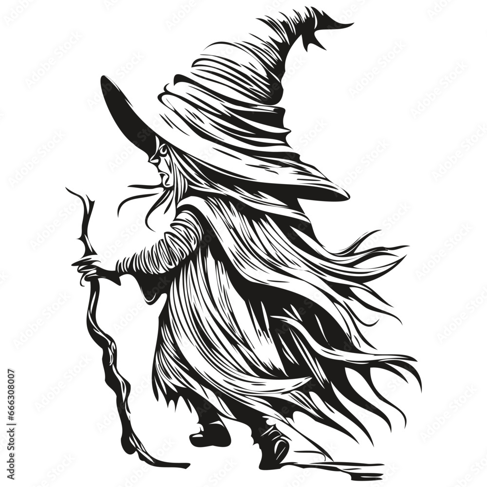 Ethereal Witch Image in Vector Ethereal Witch Image in Vector