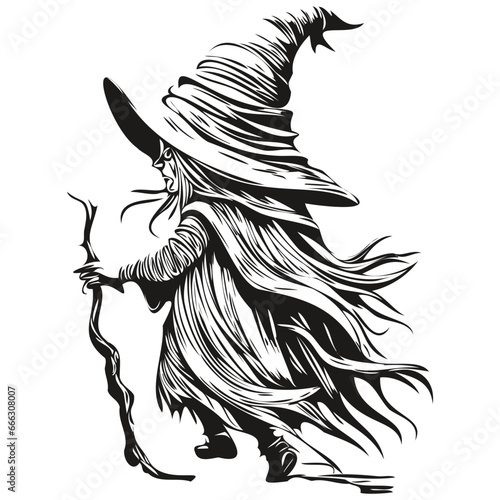 Ethereal Witch Image in Vector