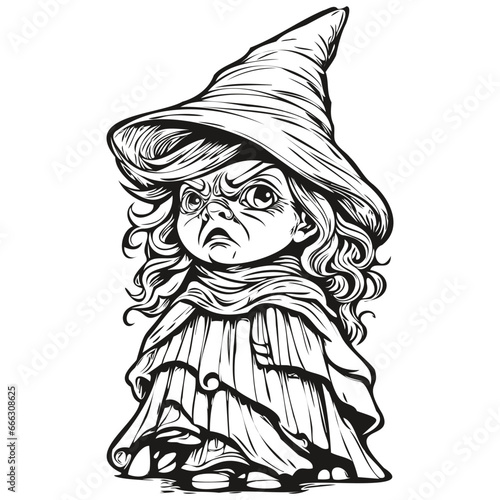 Malevolent Hand-Drawn Halloween Enchantress Phenomenon